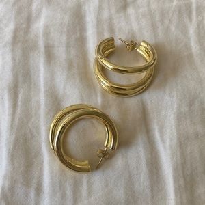 Gold fill hoop earrings